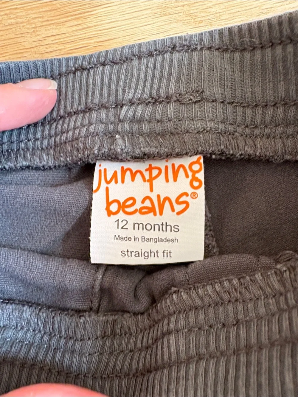JUMPING BEANS | SET OF 3 Gray, Navy & Tan Pull-On Jogger Pants Trio